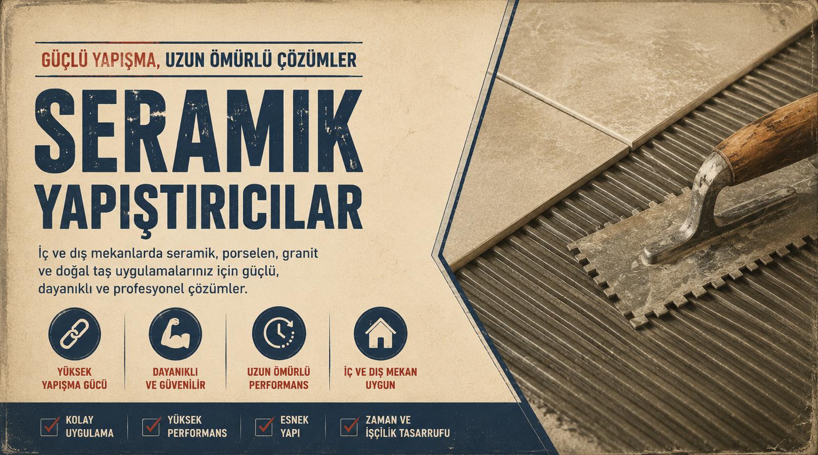 Datex seramik ve fayans yapıştırıcıları ürün grubu banner görseli