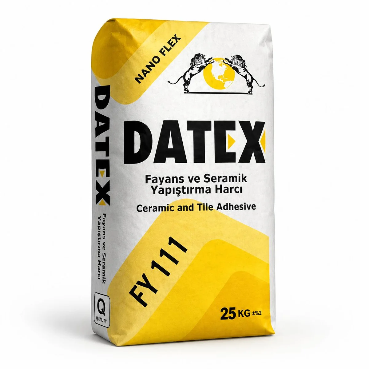 Datex FY111 Fayans ve Seramik Yapıştırma Harcı - Sarı Ambalaj 25 kg ürün ambalajı